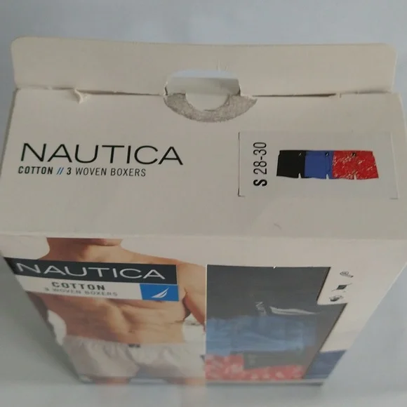 Nautica Men's Cotton Woven 3 Pack Boxer Size Small 28-30 - Picture 3 of 4
